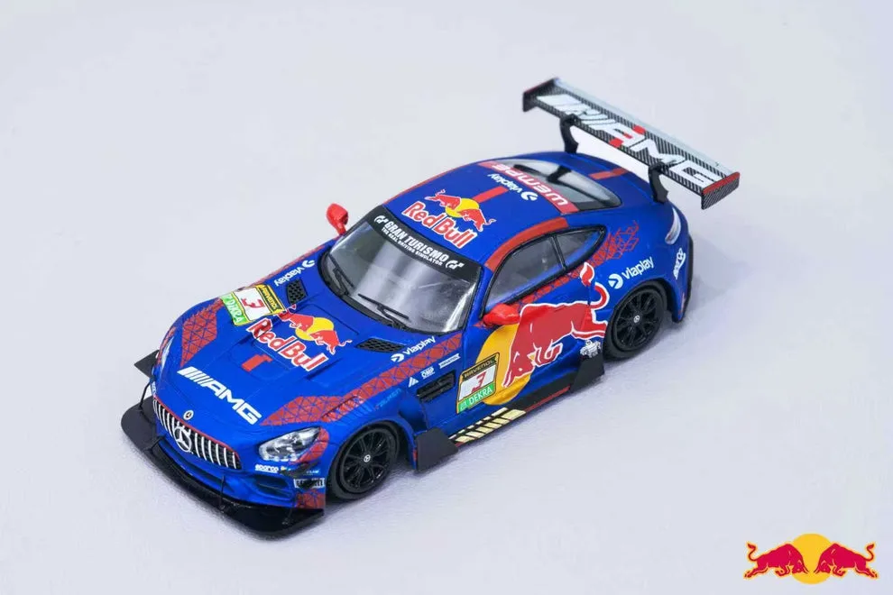 Rhino Model Mercedes-AMG GTS \#3 - Red Bull DTM Livery 1/64 (Acrylic Case) Scale Diecast Model