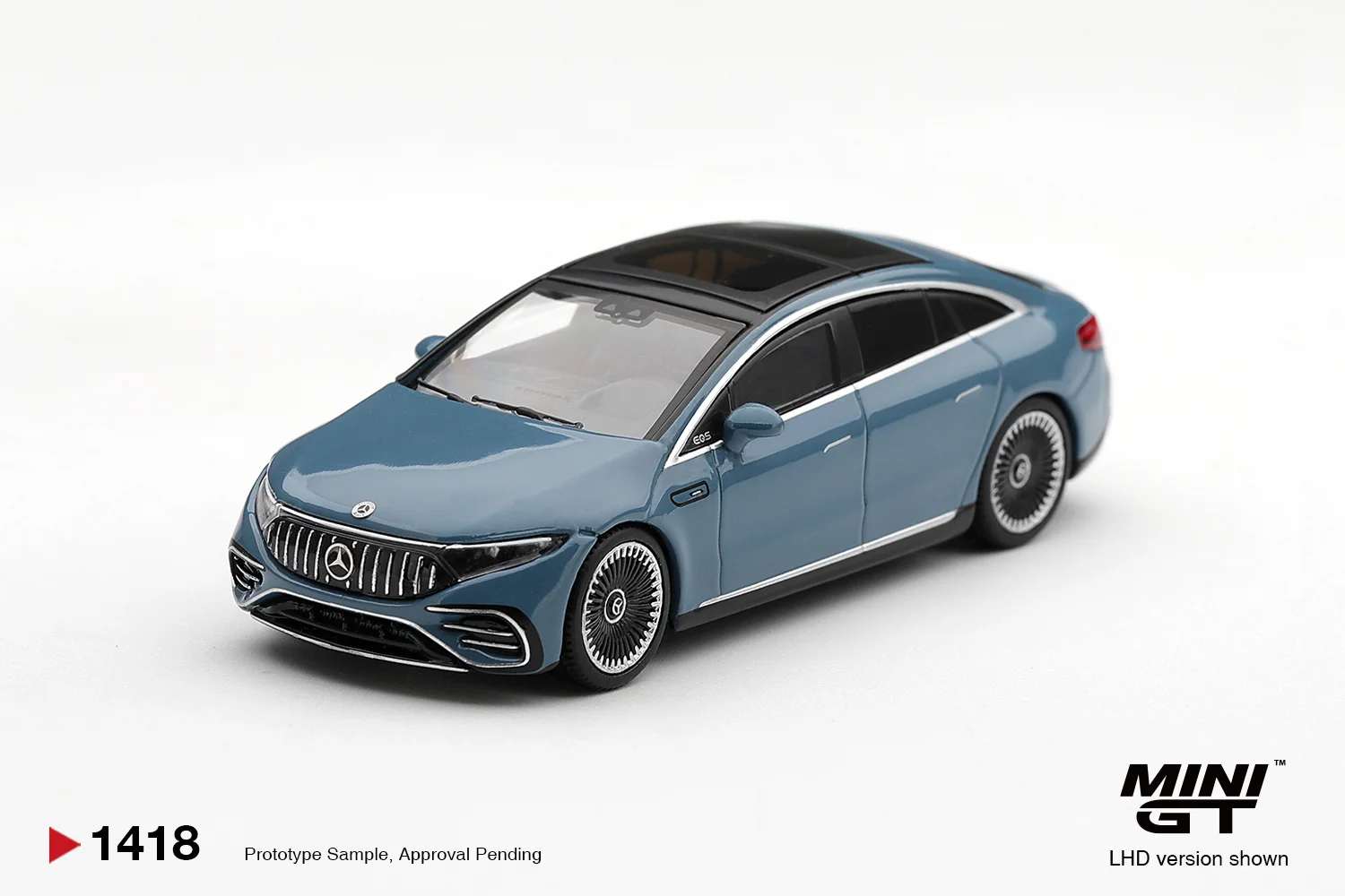 Mini GT Mercedes-AMG Eqs 53 Blue #1418 1/64 Scale Diecast Model