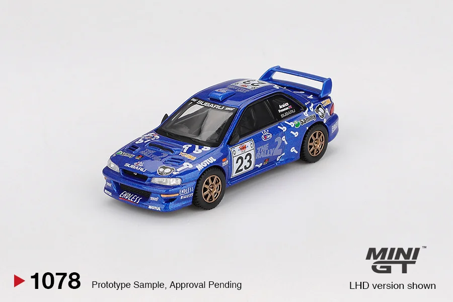 Subaru Impreza WRC99 \#23 Acropolis Rally - Mini GT 1/64 Scale Diecast Model