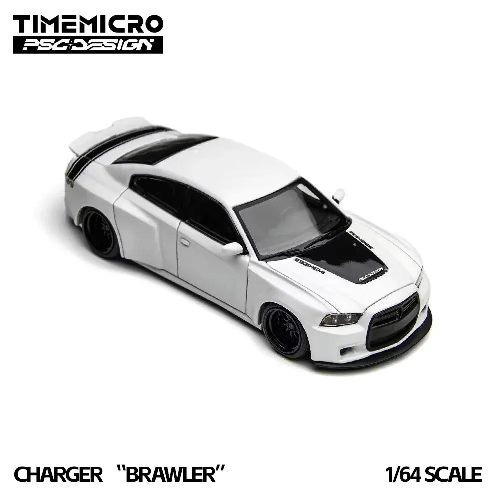 TIMEMICRO TIMEMICRO X PSC DESIGN Charger "Brawler" White 1/64 Scale Diecast Model