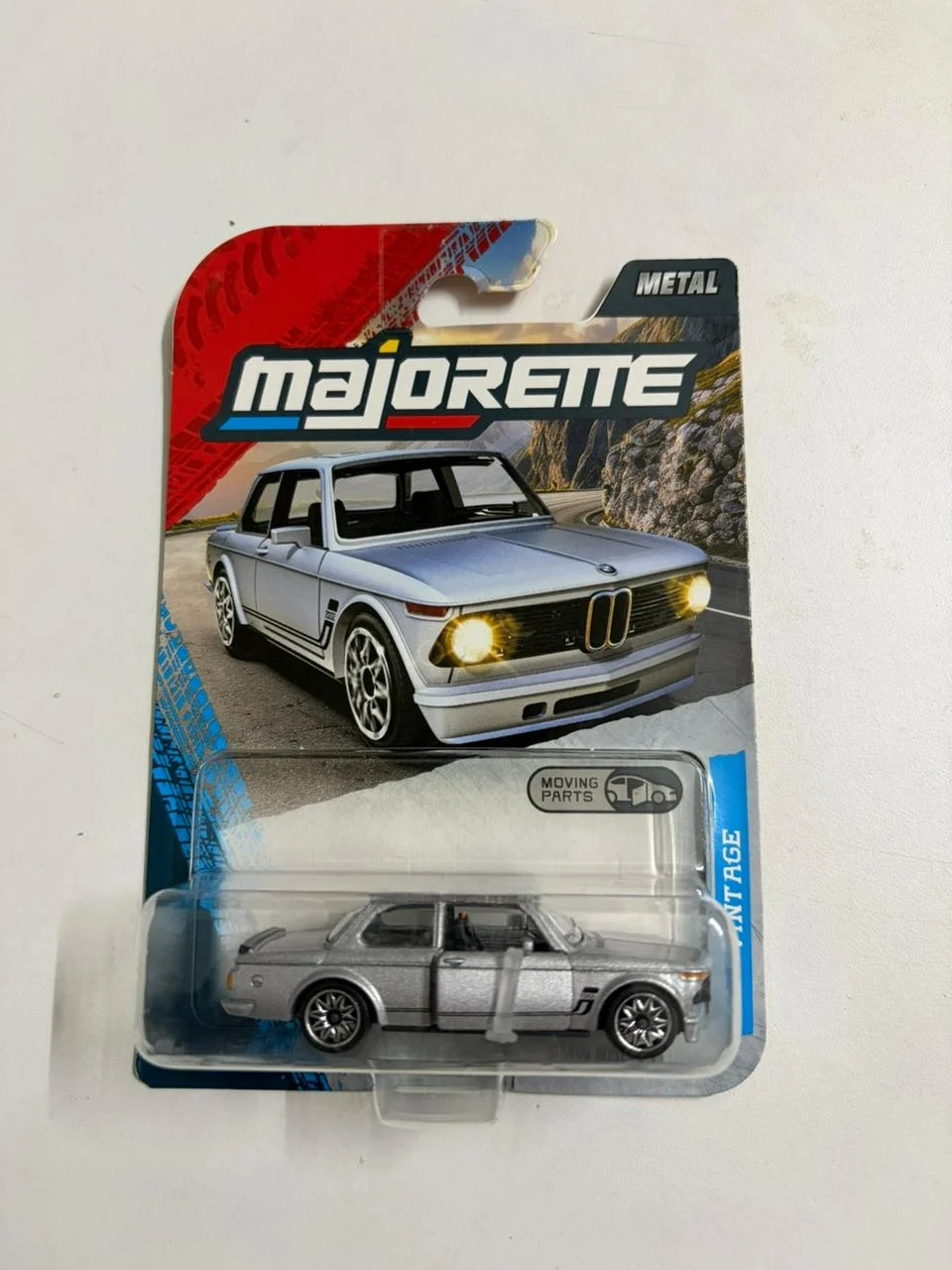 BMW 2002 (Silver) - Majorette 1/64 Scale Diecast Model