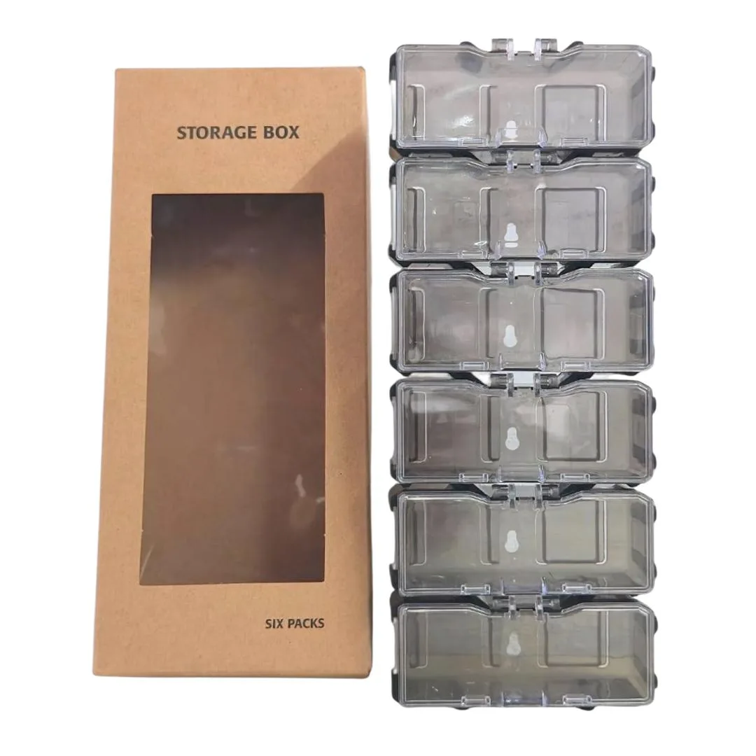 Accessories Cars storage boxes 6 pack 1/64 Scale Diecast Model