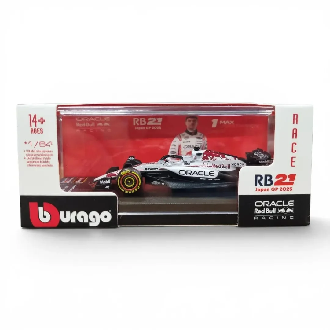 Bburago Red Bull RB21 - Japan GP 2023 (White Livery) 1/64 Scale Diecast Model