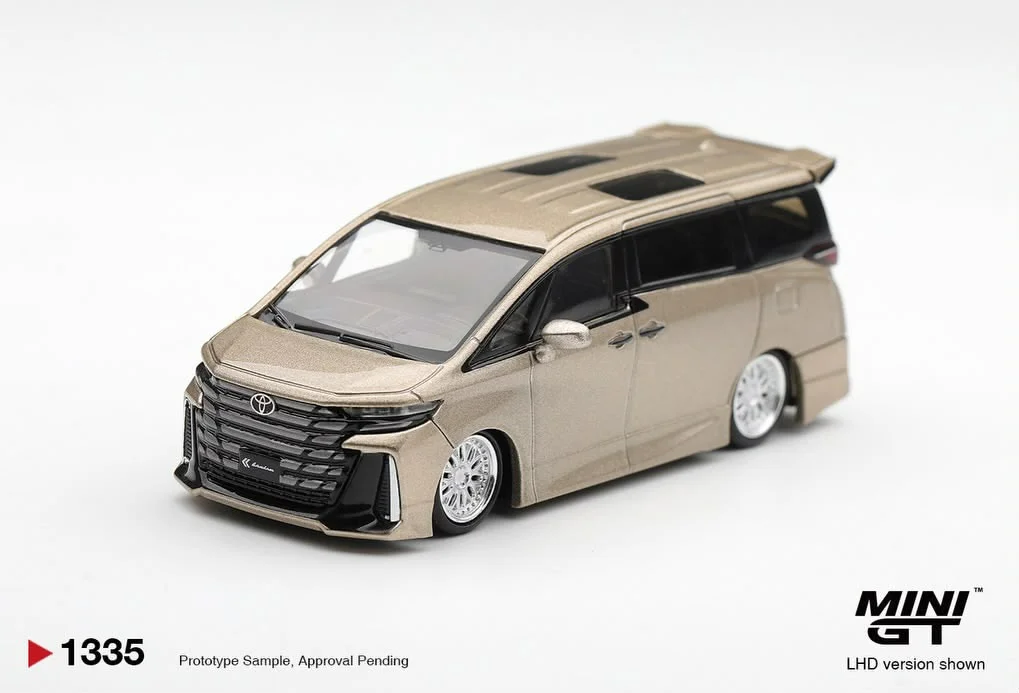 Mini GT Toyota Vellfire KUHL Racing Gold 1/64 Scale Diecast Model