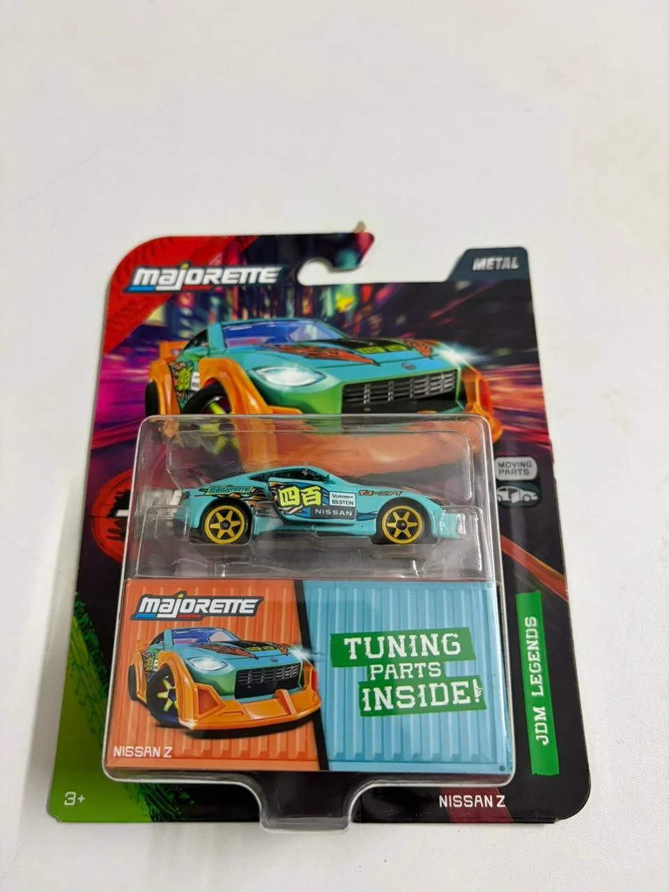 Nissan Z (Teal/Orange) - Majorette 1/64 Scale Diecast Model