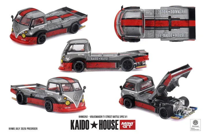 Kaido House Volkswagen T1 Street Battle Spec V1 1/64 Scale Diecast Model
