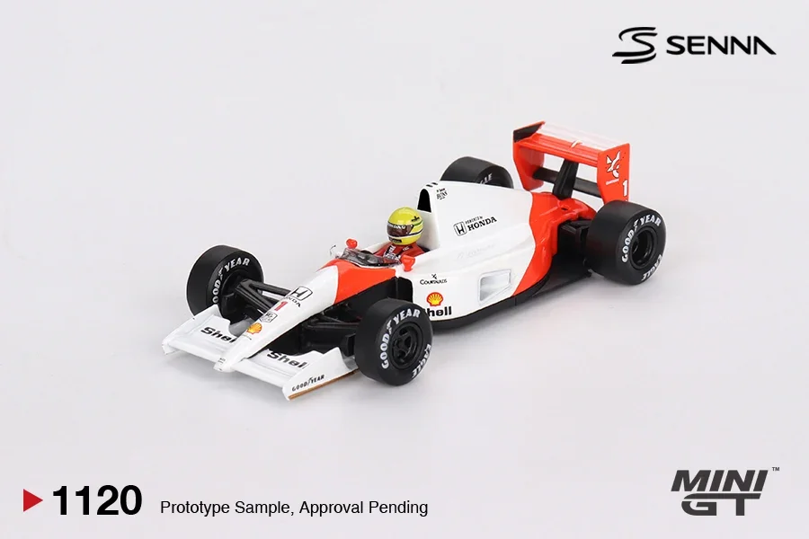 Mini GT #1120 McLaren MP4/6 #1 Ayrton Senna 1/64 Scale Diecast Model