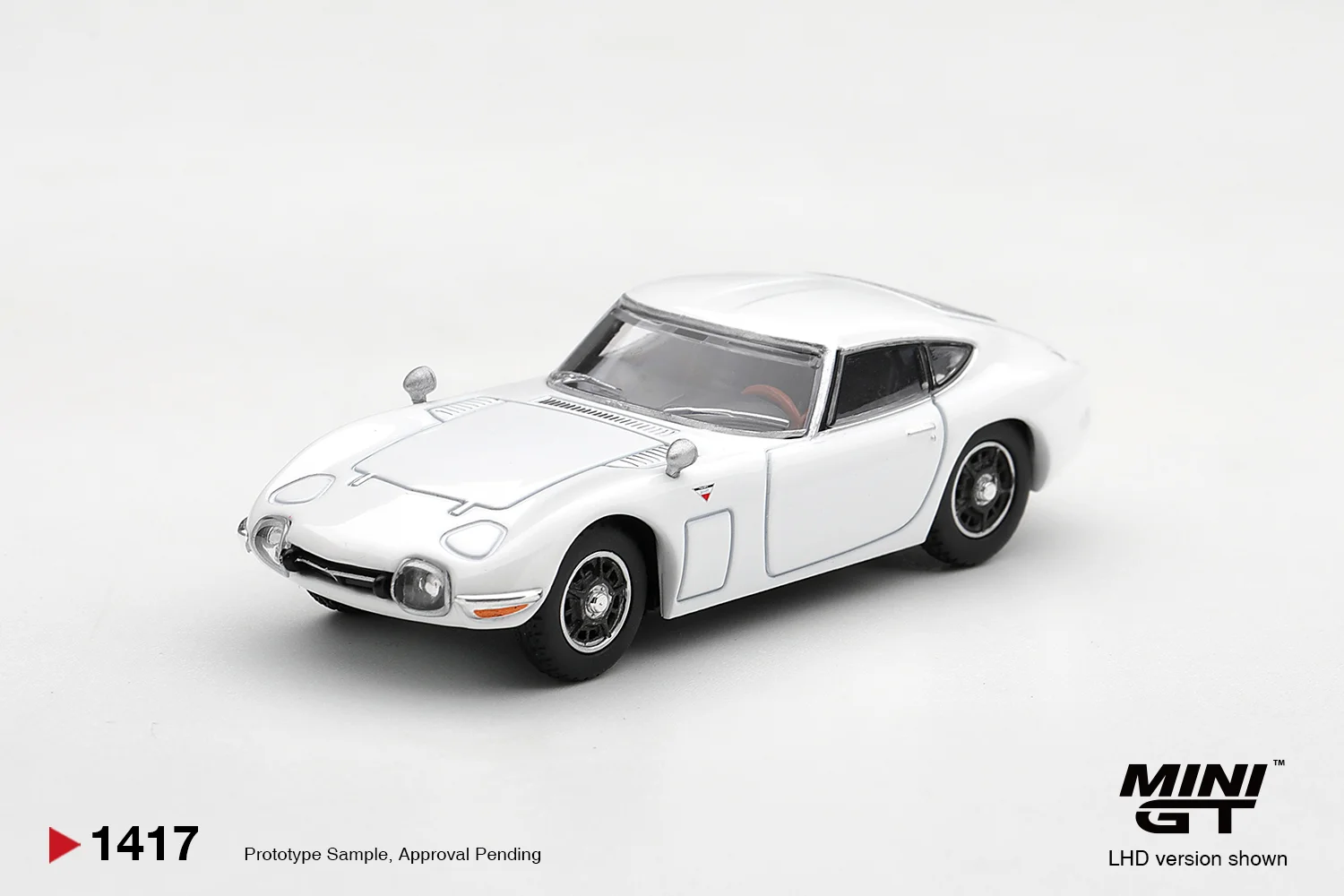 Mini GT Toyota 2000GT Pegasus White #1417 1/64 Scale Diecast Model
