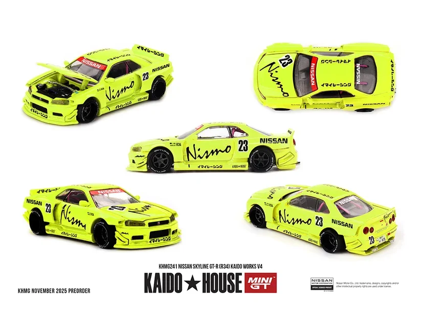 Kaido House #241 Nissan Skyline GT-R (R34) Kaido Works V4 1/64 Scale Diecast Model