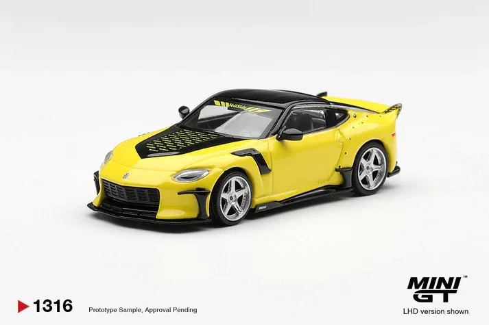 (BLISTER) Nissan Z VeilSide FFZ400 Ikazuchi Yellow - Mini GT 1/64 Scale Diecast Model