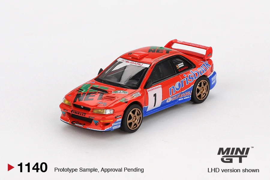(BLISTER) Subaru Impreza WRC97 \#1 1999 DRM - Mini GT 1/64 Scale Diecast Model
