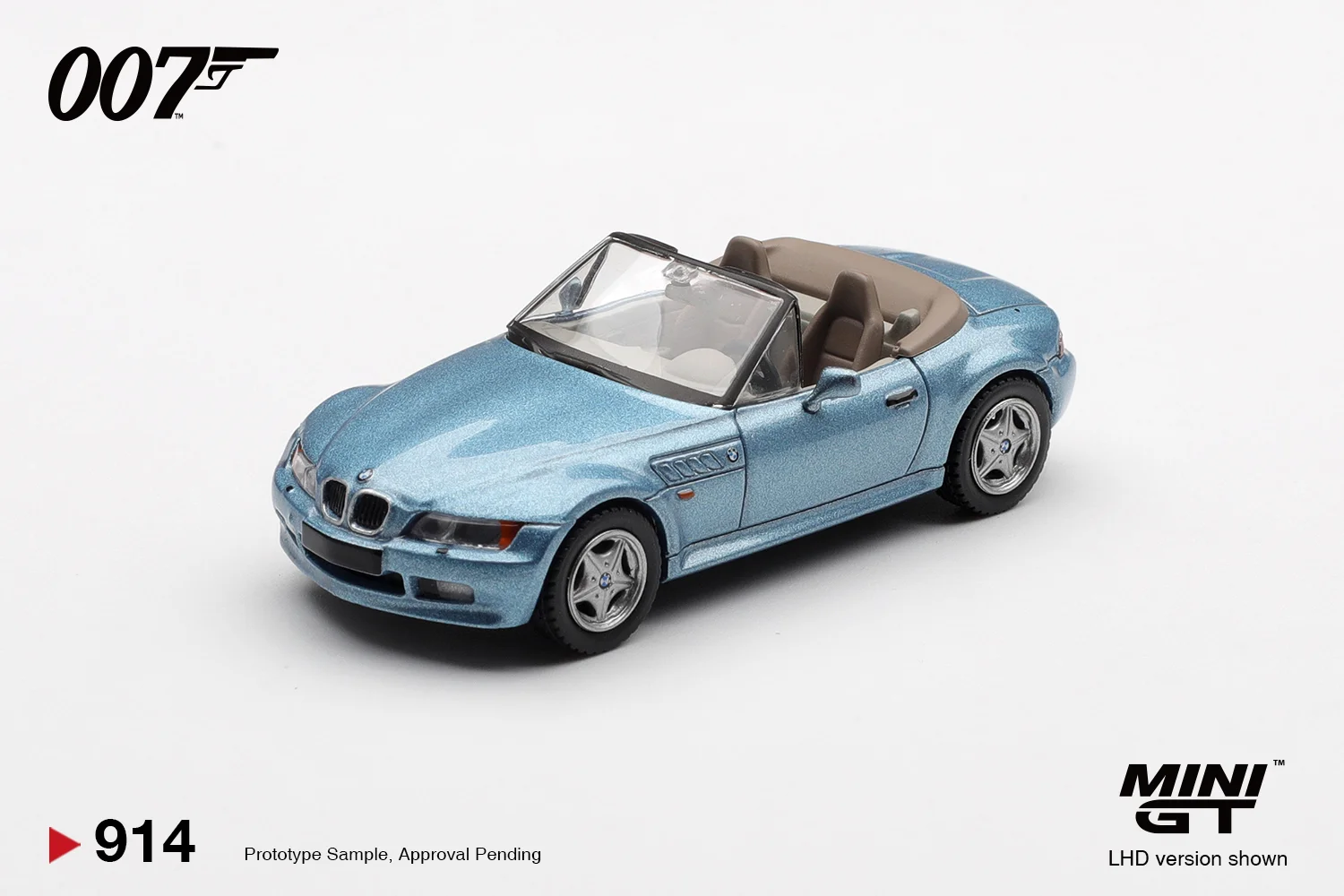 Mini GT #914 James Bond 007: BMW Z3 "GoldenEye" 1/64 (Blister) Scale Diecast Model