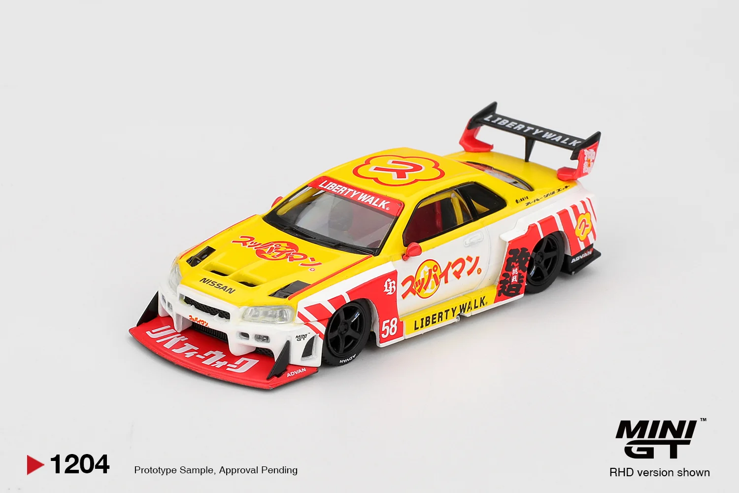 Mini GT #1204 Nissan LB-ER34 Super Silhouette 1/64 Diecast Model