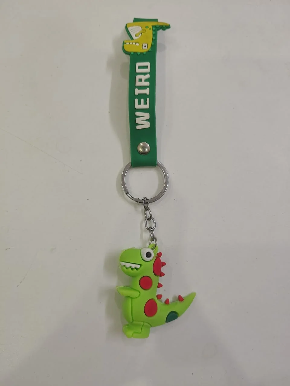 Accessories Green Spotted Dinosaur Keychain ("WEIRD" Strap) NA Scale Diecast Model