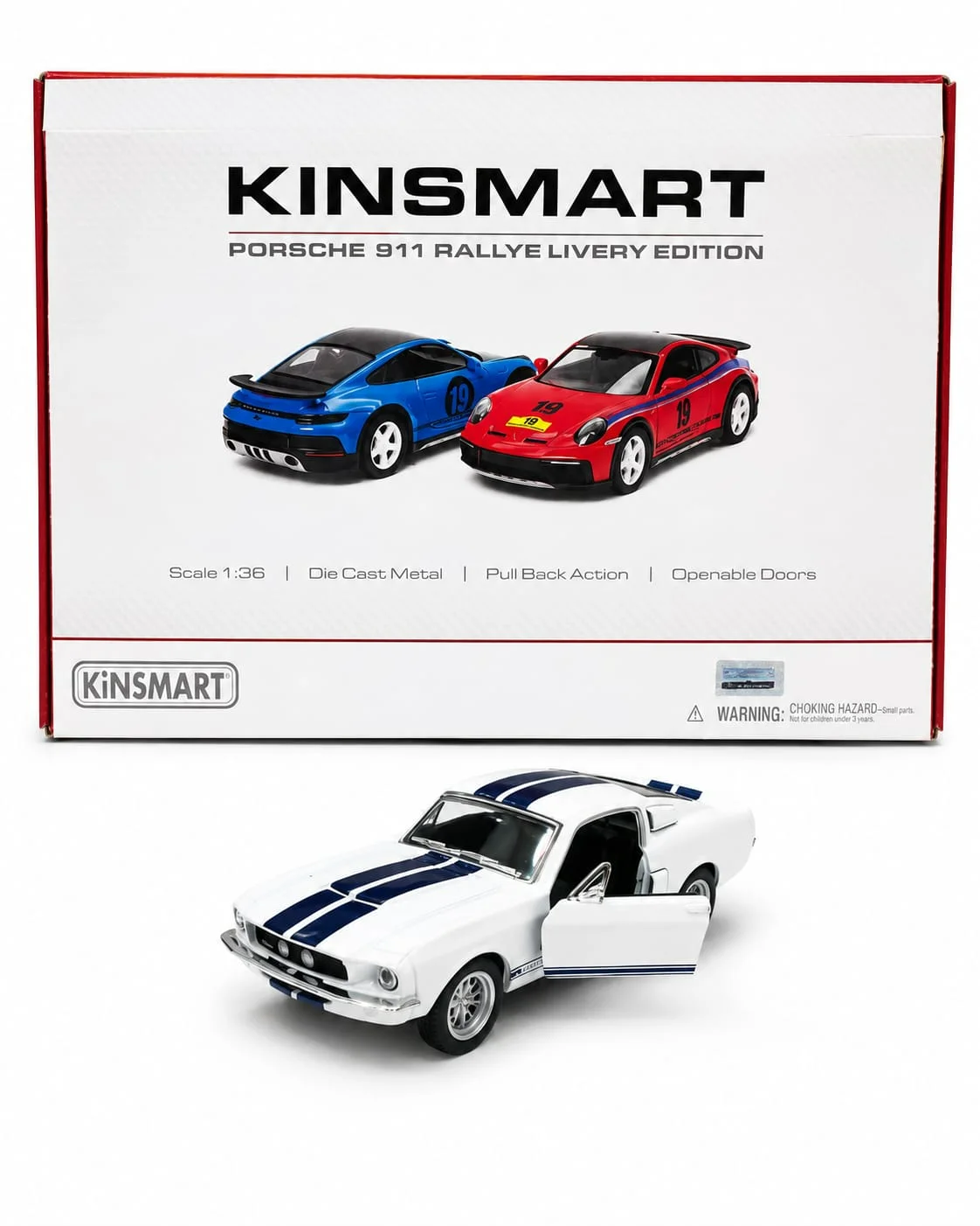 Kinsmart 1967 Shelby Mustang GT500 (White) 1/36 Scale Diecast Model