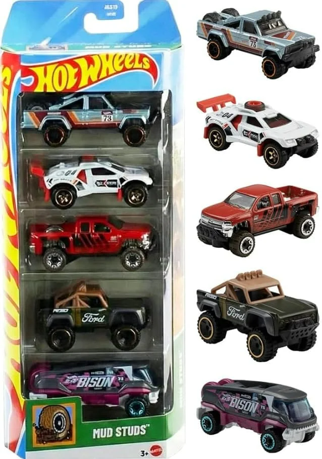 Hot Wheels Mud Studs 5-Pack 1/64 Scale Diecast Model