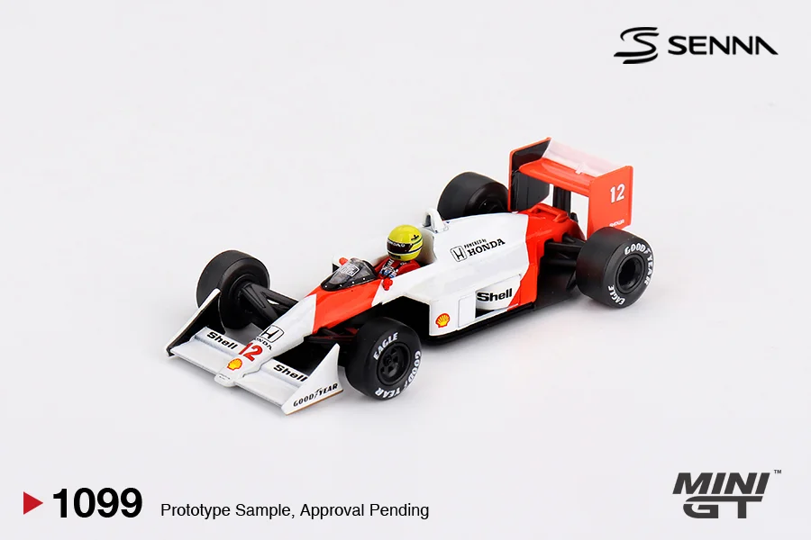 Mini GT #1099 McLaren MP4/4 \#12 Ayrton Senna 1988 Japanese GP Winner 1/64 (Blister) Scale Diecast Model
