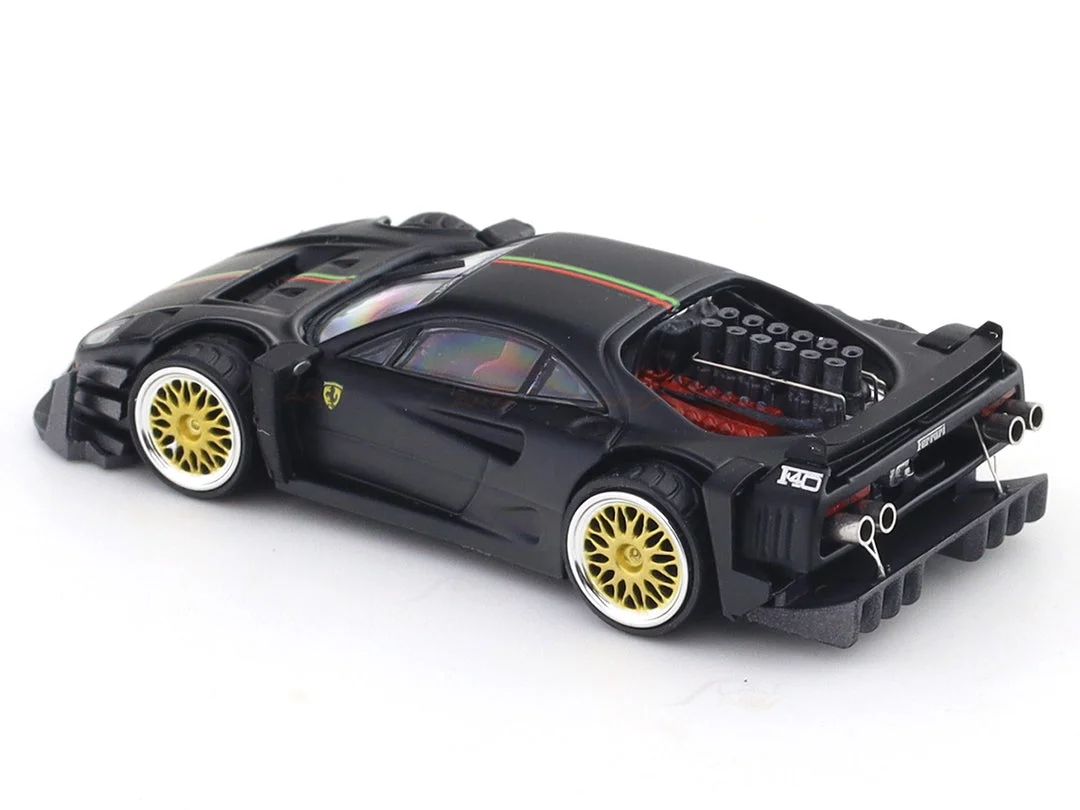Autobots models Ferrari F40 Modified (Black/Livery) 1/64 diecast model view 3