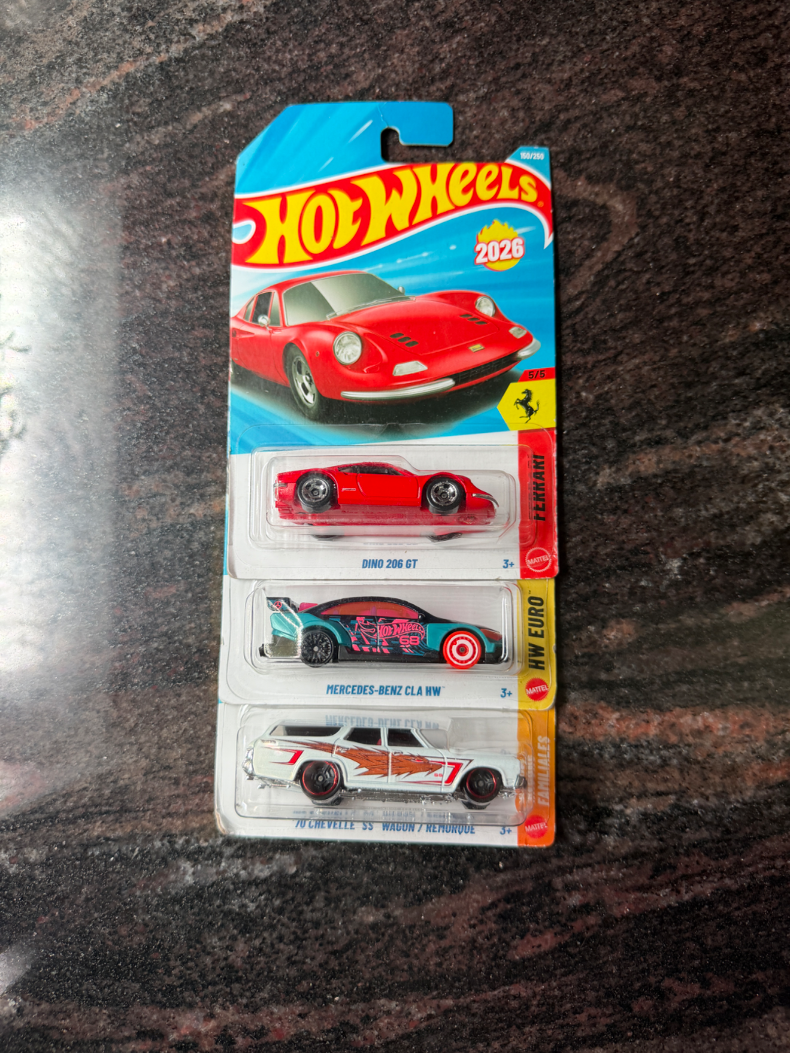 Hot Wheels Hotwheels Ferrari Dino 206GT Set 2 1/64 (Blister) Scale Diecast Model