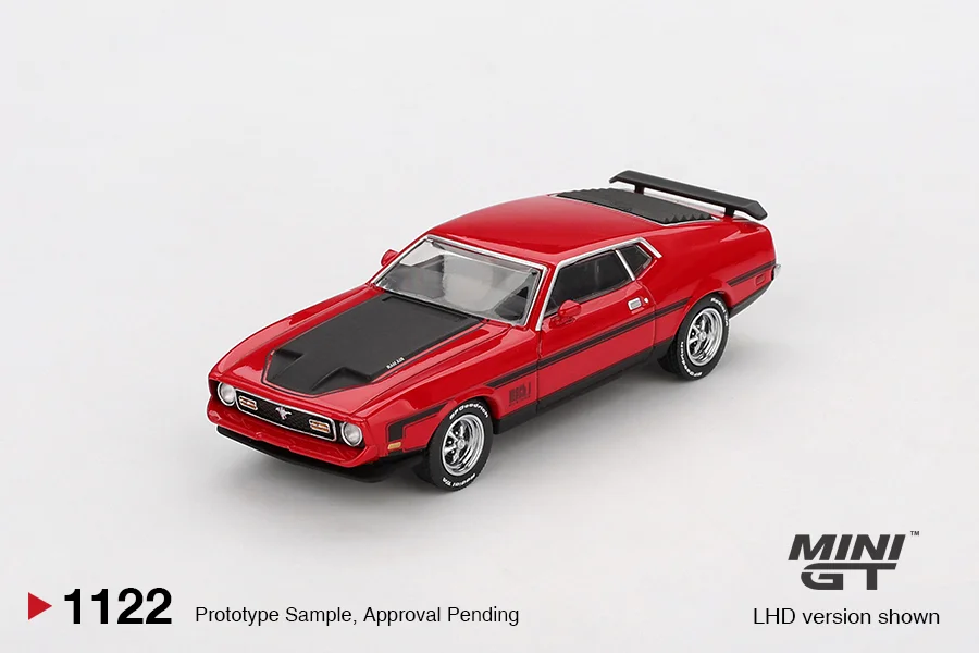 Ford Mustang Mach 1 1971 Wimbledon White - Mini GT 1/64 Scale Diecast Model