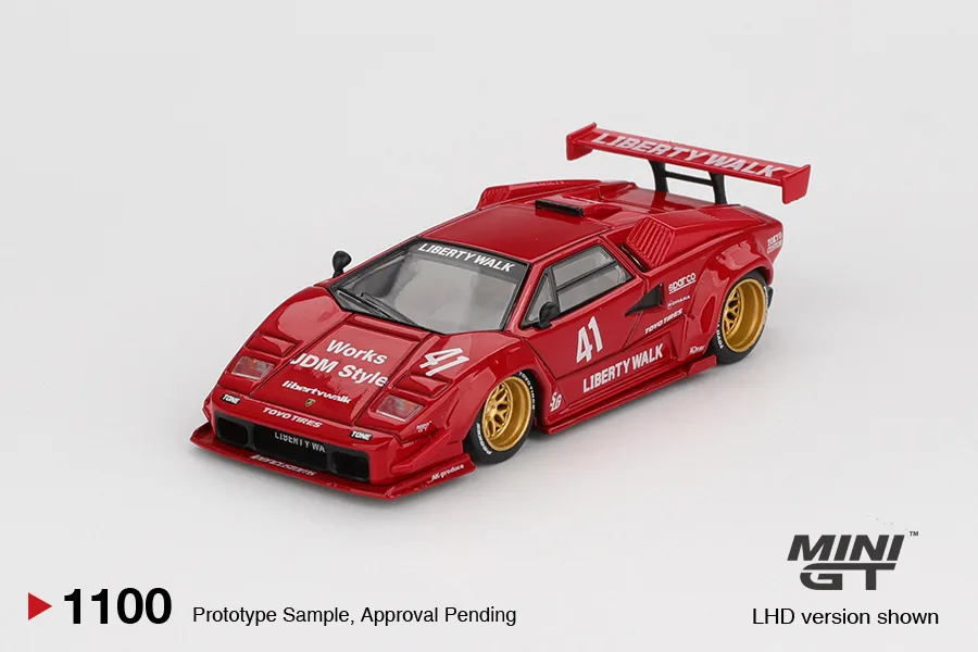 Mini GT Lamborghini Countach LB-WORKS Red (IMPORTED) 1/64 Scale Diecast Model