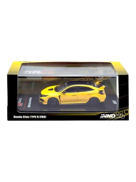 Inno64 Honda Civic Type R (FK8) - Yellow - Inno64 diecast model view 2