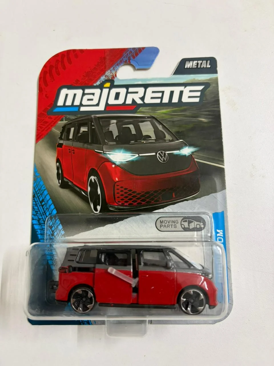 VW ID. Buzz (Red/Black) - Majorette 1/64 Scale Diecast Model