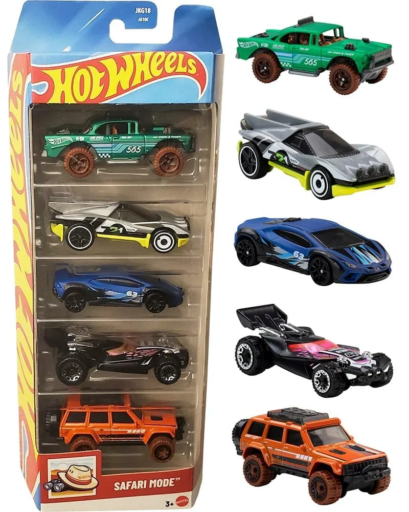 Hot Wheels Safari Mode 5-Pack 1/64 Scale Diecast Model