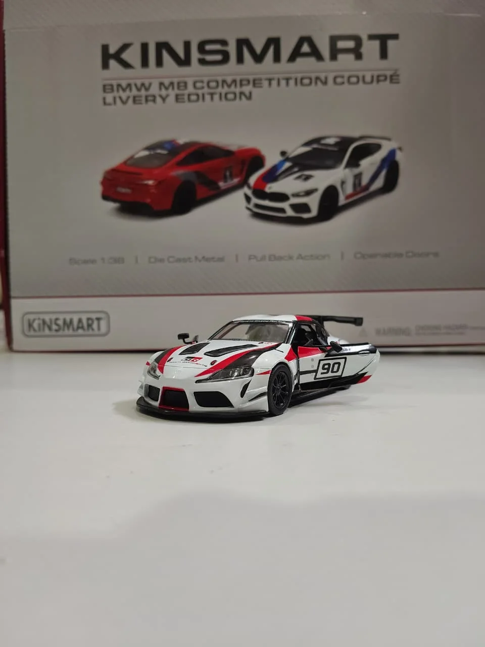Kinsmart Toyota GR Supra Racing Concept \#90 1/36 Scale Diecast Model