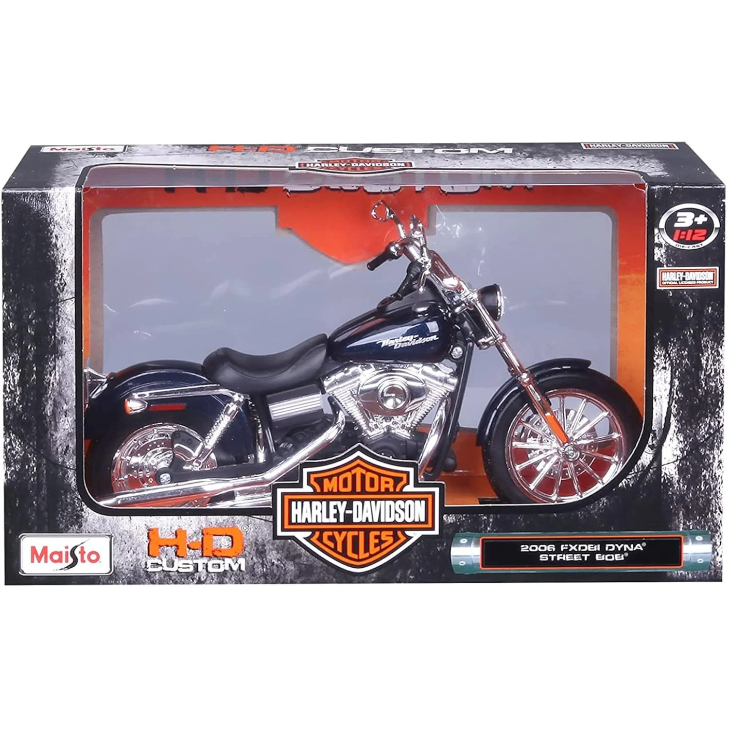 Maisto 2006 Harley-Davidson FXDBI Dyna Street Bob 1/12 Scale Diecast Model