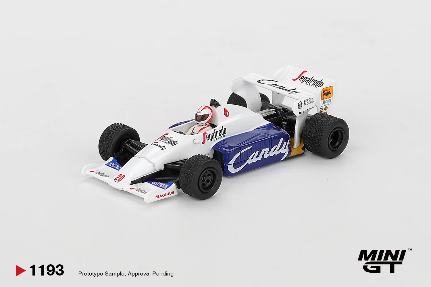 Mini GT Toleman TG184 \#20 Johnny Cecotto 1/64 Scale Diecast Model