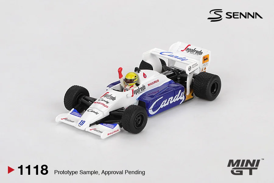 (BLISTER) TG184 19 Ayrton Senna 1984 - Mini GT 1/64 Scale Diecast Model