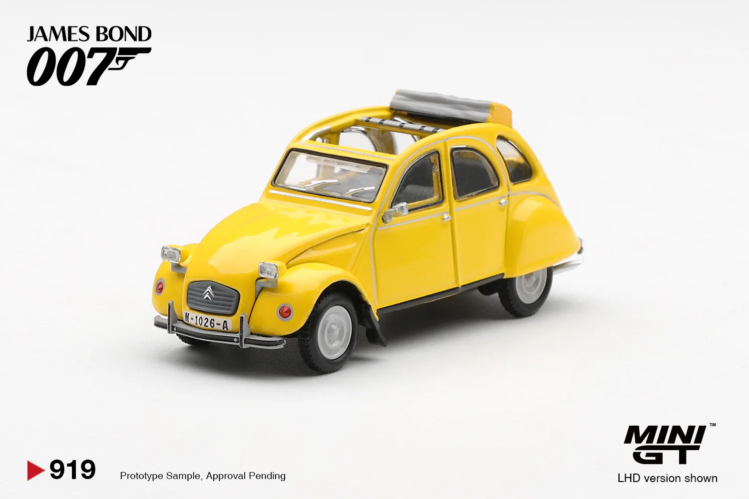 Mini GT Citroën 2CV "For Your Eyes Only" (English Blister Packaging) 1/64 Scale Diecast Model