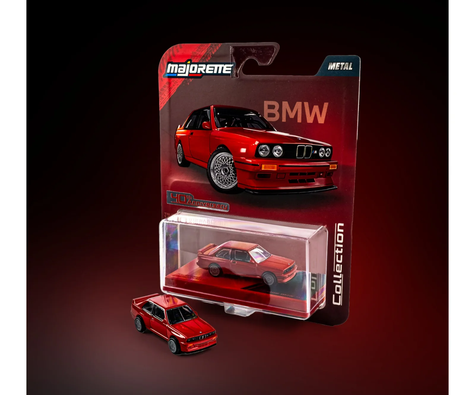 Majorette 1986 BMW M3 E30 (40th Anniv.) 1/64 (Acrylic Case) Scale Diecast Model