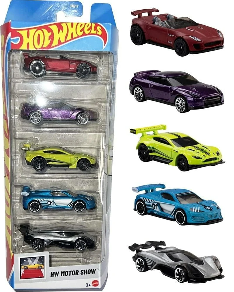Hot Wheels HW Motor Show 5-Pack 1/64 Scale Diecast Model