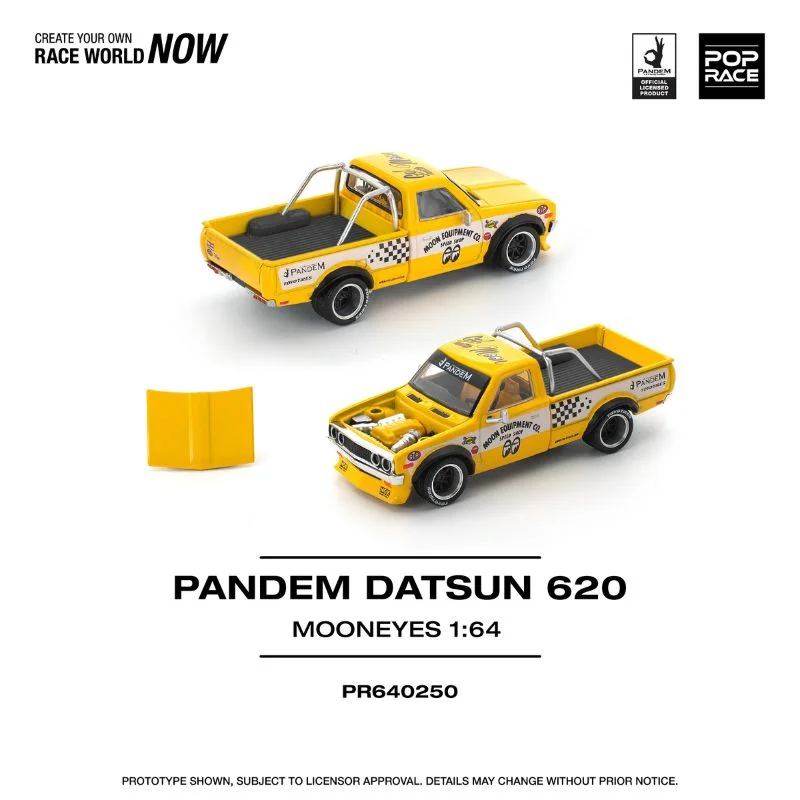 Pandem Datsun 620 Moon Equipment Co. - Pop Race 1/64 Scale Diecast Model