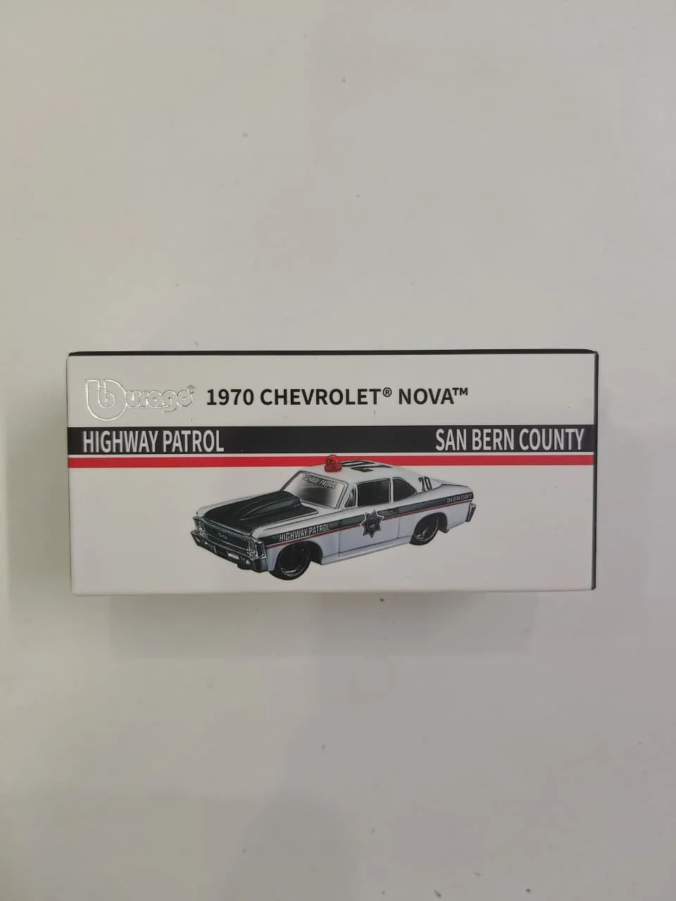 1970 Chevrolet Nova Highway Patrol - Bburago 1/64 Scale Diecast Model