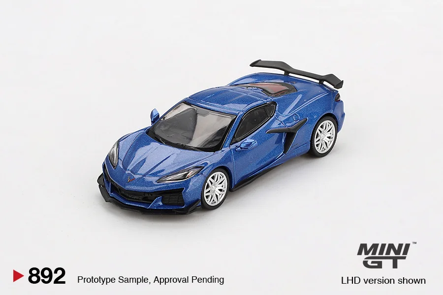 Chevrolet Corvette Z06 2023 Elkhart Lake Blue - Mini GT 1/64 Scale Diecast Model