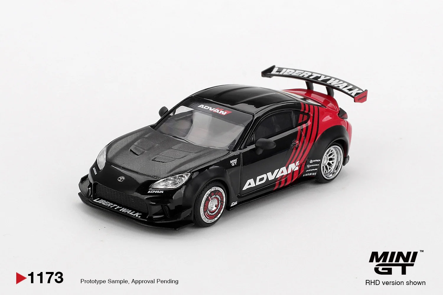 Mini GT Toyota GR86 LB Nation ADVAN 1/64 Scale Diecast Model