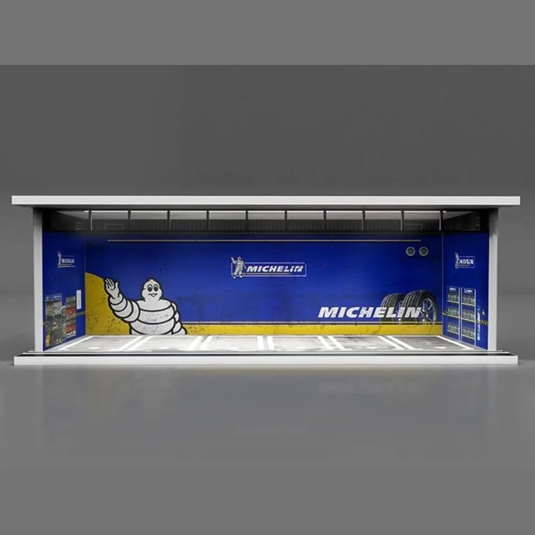 Accessories Michelin Garage Diorama 1/64 Scale Diecast Model