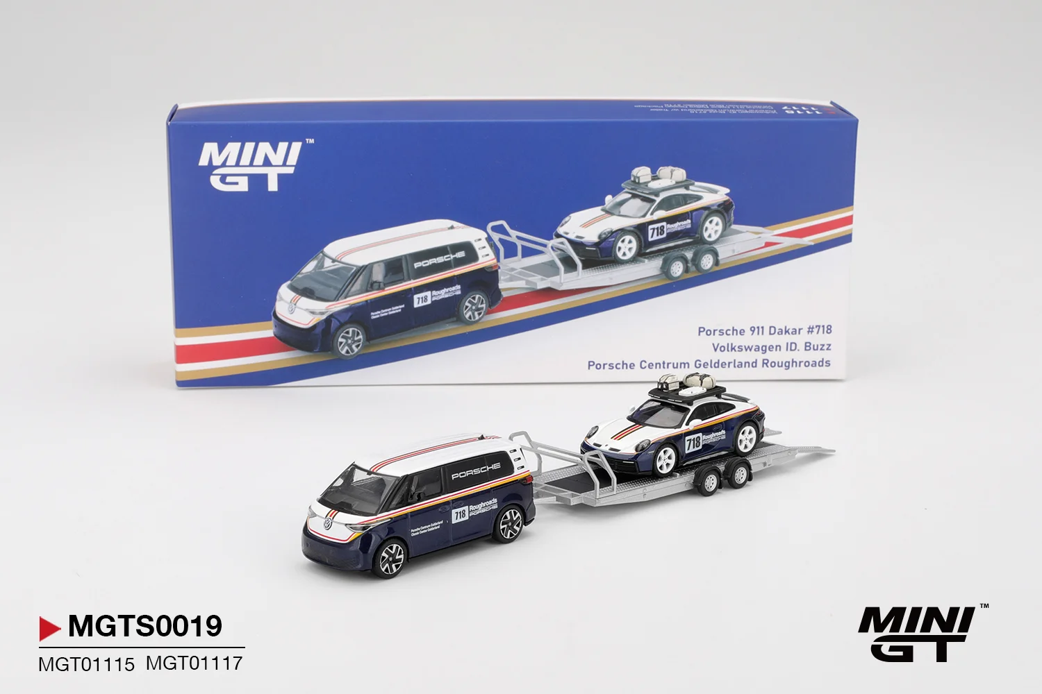 Mini GT Porsche 911 Dakar & VW ID.Buzz Porsche Set 1/64 scale diecast model