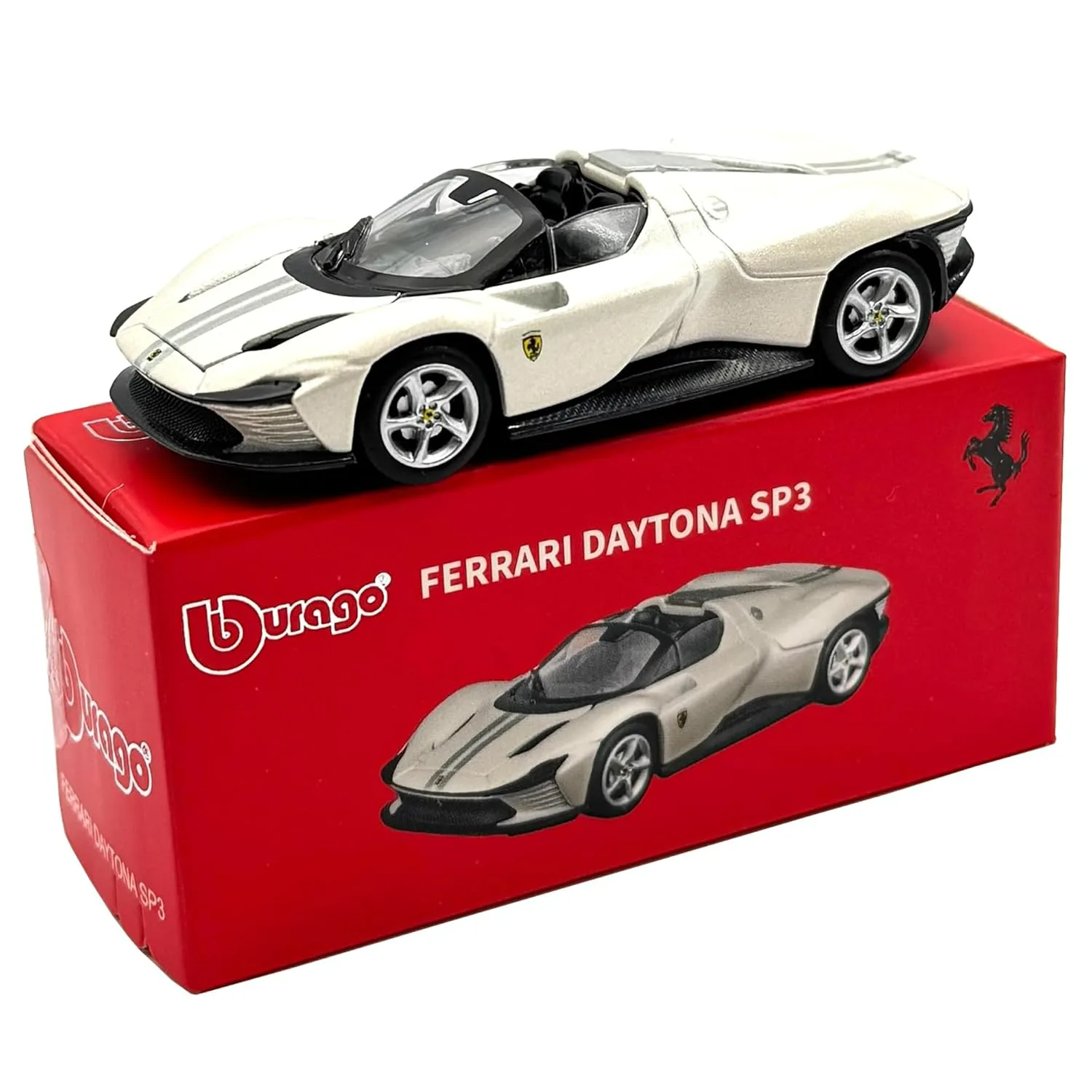  Bburago Ferrari Daytona SP3 White - Bburago 1/64 Scale Diecast Model
