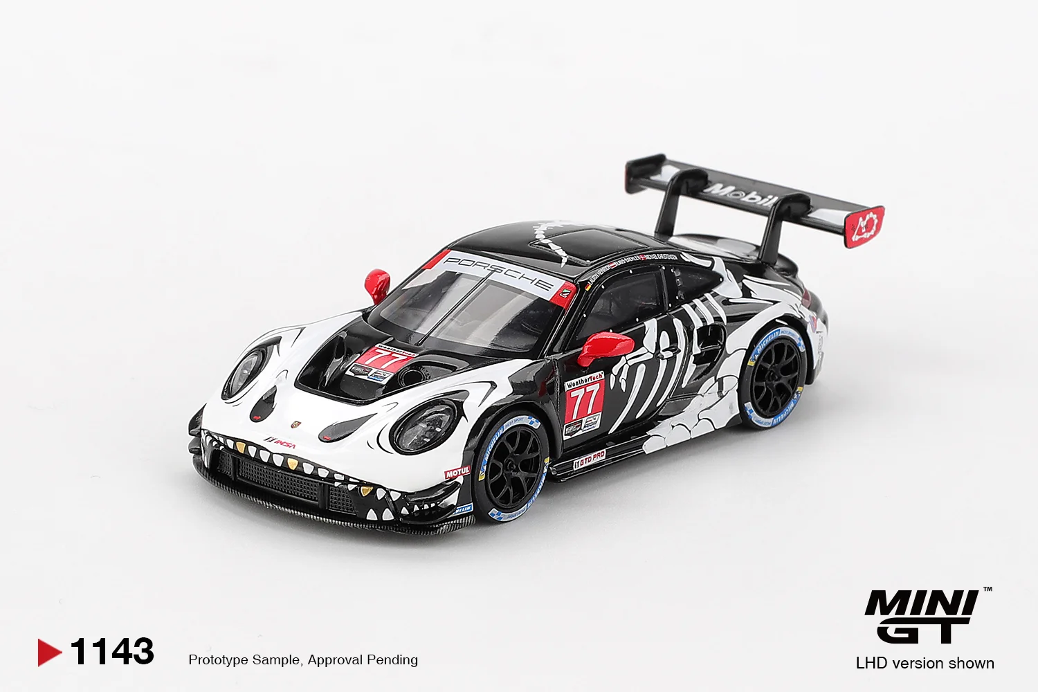 Mini GT PORSCHE 911 GT3 R 77 AO RACING 2025 IMSA PETIT LE MANS 1/64 Scale Diecast Model