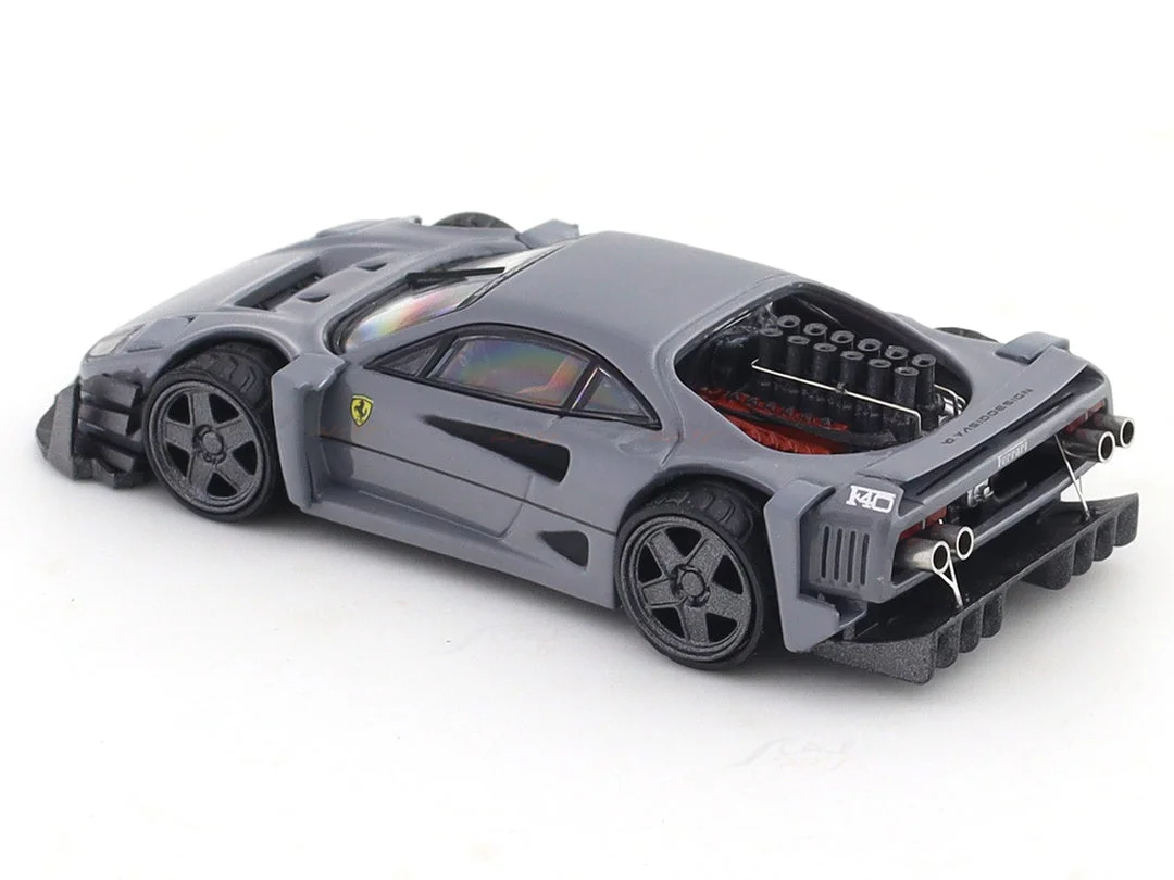 Autobots models Ferrari F40 Modified (Grey) 1/64 diecast model view 3