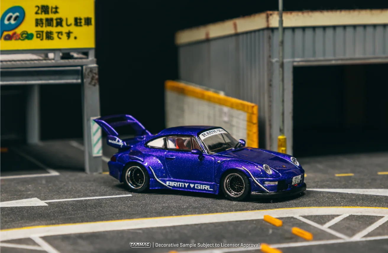 RWB 993 "Army Girl" Purple Metallic - Tarmac Works 1/64 Scale Diecast Model