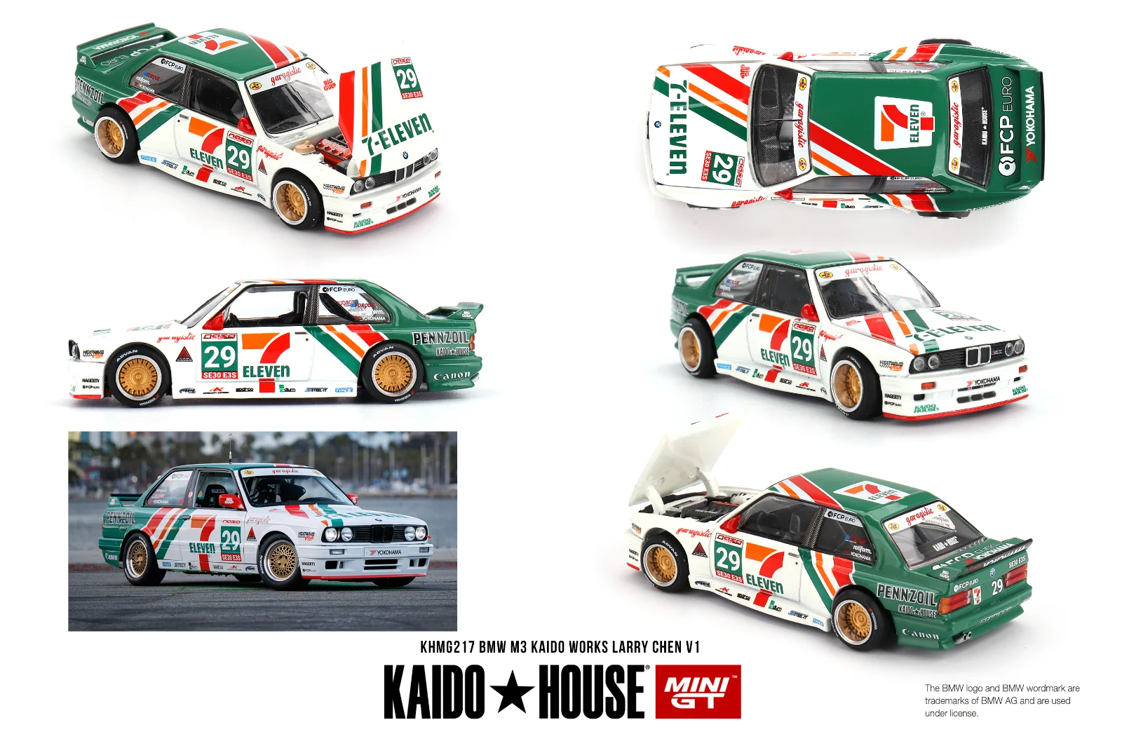 Kaido House BMW M3 Kaido Works Larry Chen V1 1/64 Scale Diecast Model