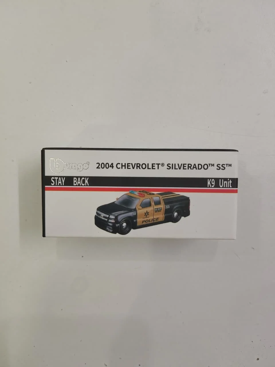 2004 Chevrolet Silverado K9 Unit - Bburago 1/64 Scale Diecast Model