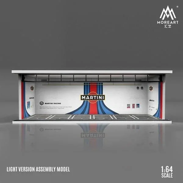 Accessories Martini Racing Pit Garage Workshop Diorama 1/64 Scale Diecast Model