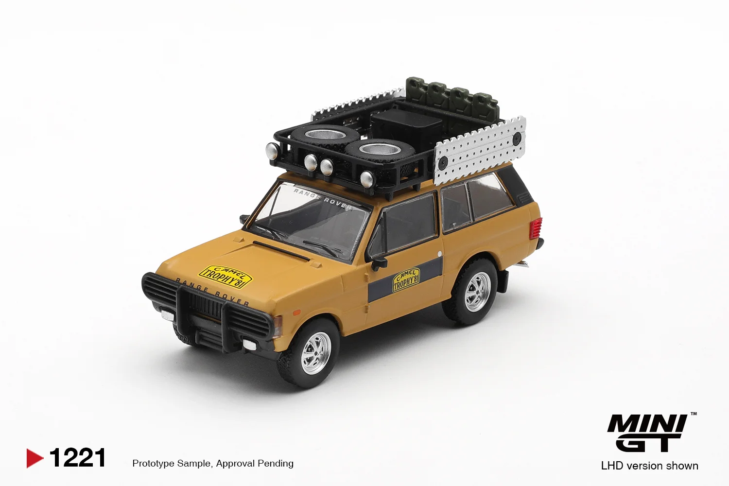 Mini GT #1221 Range Rover 1981 Camel Trophy Sumatra (Stoppa & Valldorf) 1/64 Scale Diecast Model