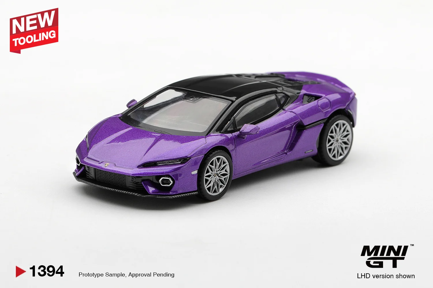 Mini GT #1394 Lamborghini Temerario - Viola Pasifae 1/64 Scale Diecast Model